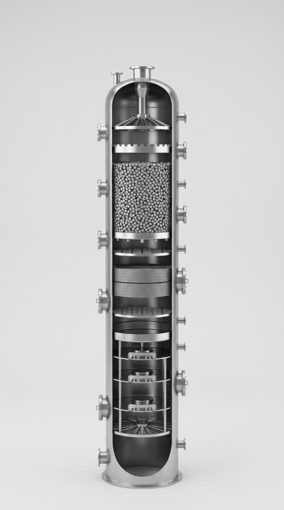 Regenerating tower internal schematic from PEMEX case study